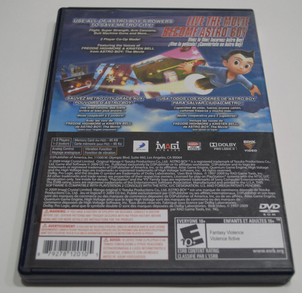 Astro Boy: The Video Game - Sony PlayStation 2 (PS2) COMPLETE WITH