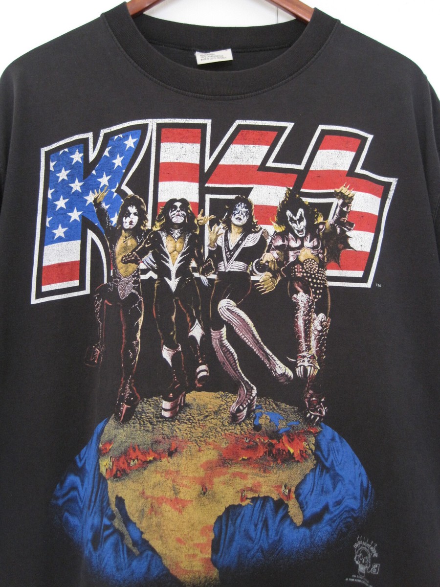 Vtg KISS T-shirt Tour Alive Worldwide 1996 Detroit Tiger Stadium