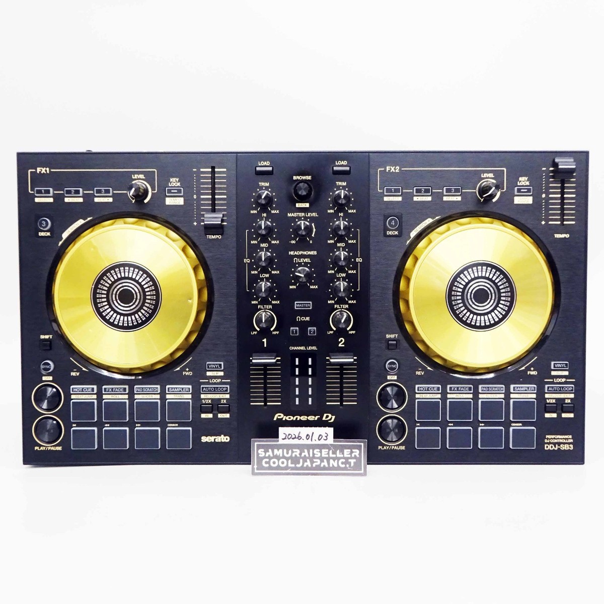 Pioneer DDJ-SB3 DJ Controller Gold 2021 Limited DDJSB3N DDJ-SB3-N