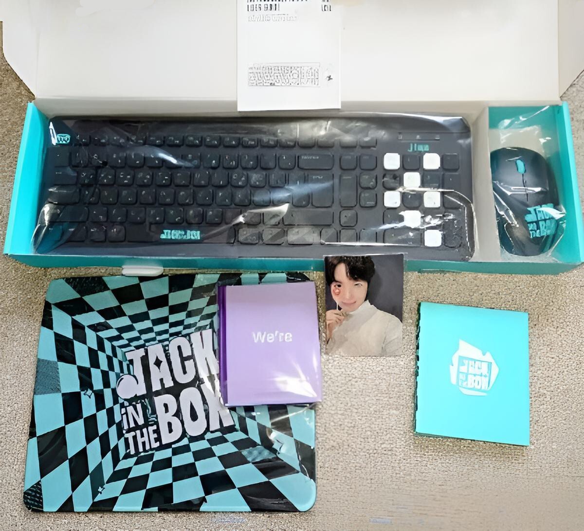 BTS MERCH BOX #13 J-HOPE JACK IN THE BOX WIRELESS KEYBOARD MOUSE