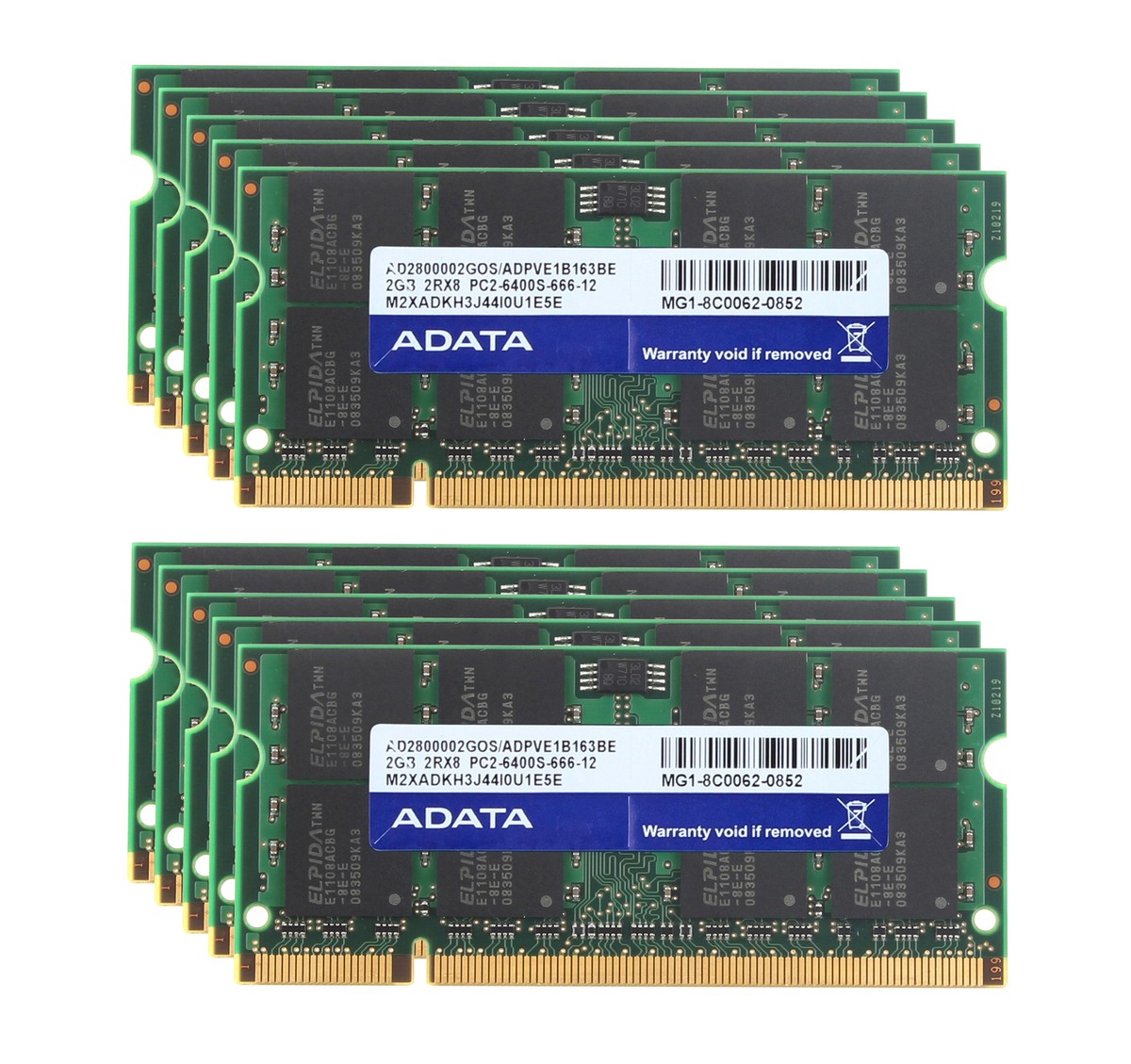 Adata 2G 4GB 8GB 20 GB RAM DDR2-800Mhz PC2-6400S 200Pin SODIMM