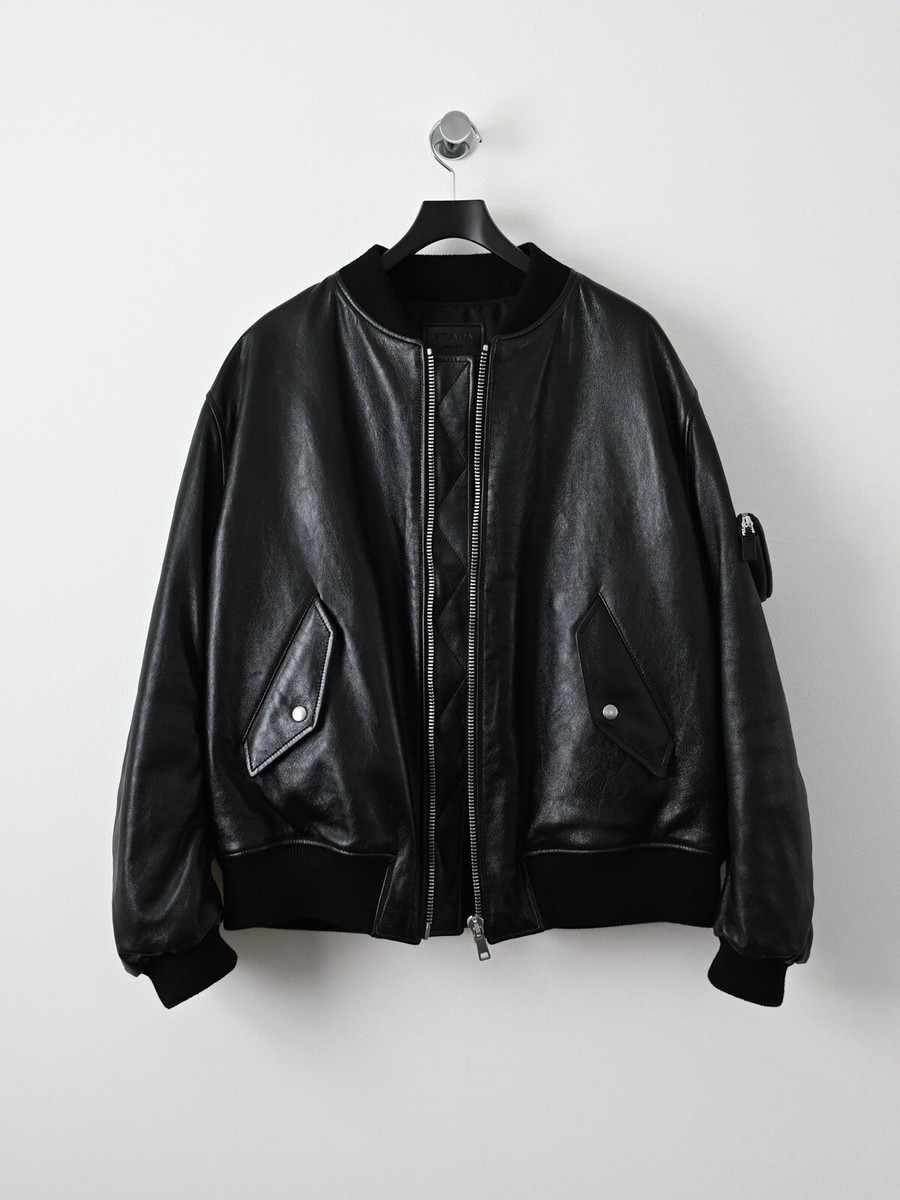 Prada x Raf Simons Nappa Leather Bomber Jacket | eBay