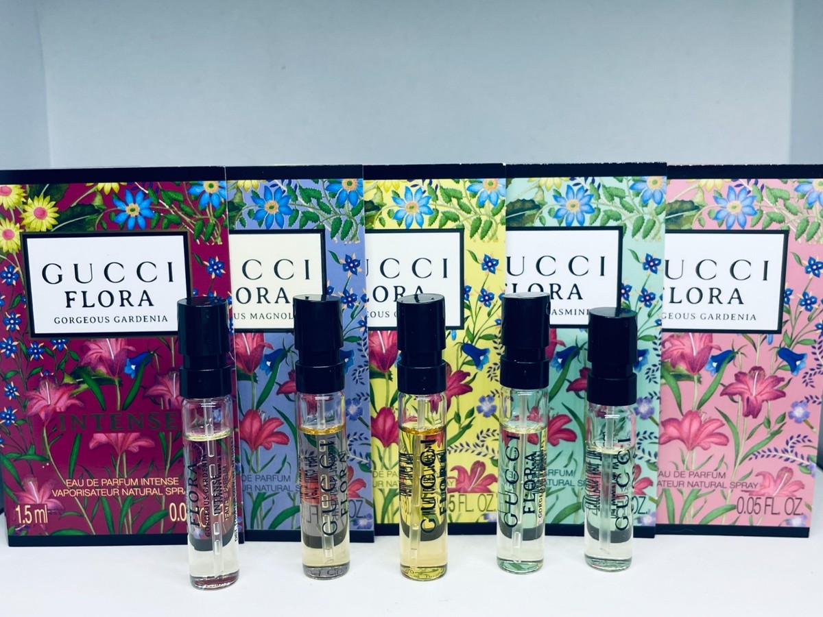 Gucci Flora Gorgeous Perfume Collection For Women Sample Spray 5Pc