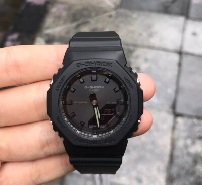 Casio G-Shock GMA-P2100BB-1A Matte Black Analog Digital Octagonal