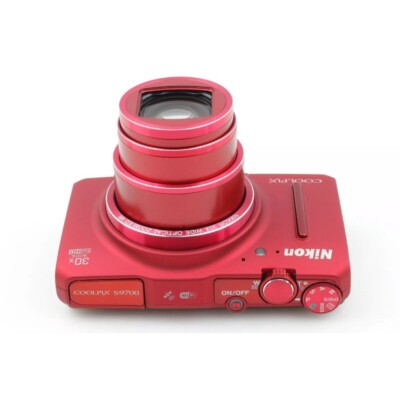 Nikon COOLPIX S9700 Digital Camera 16.0MP 30x Optical Zoom Red