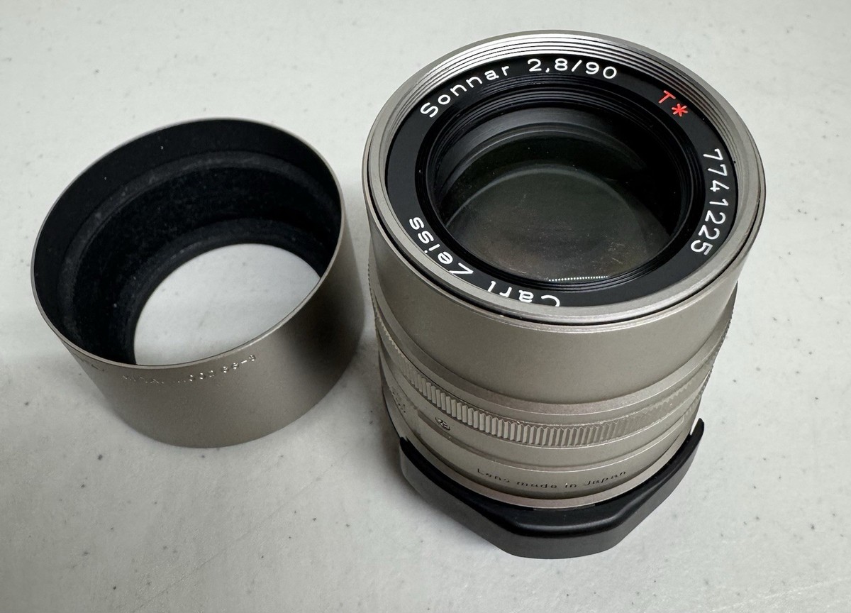CONTAX Carl Zeiss Sonnar 90mm F2.8 T* AF Lens For G1 G2 W/Hood | eBay