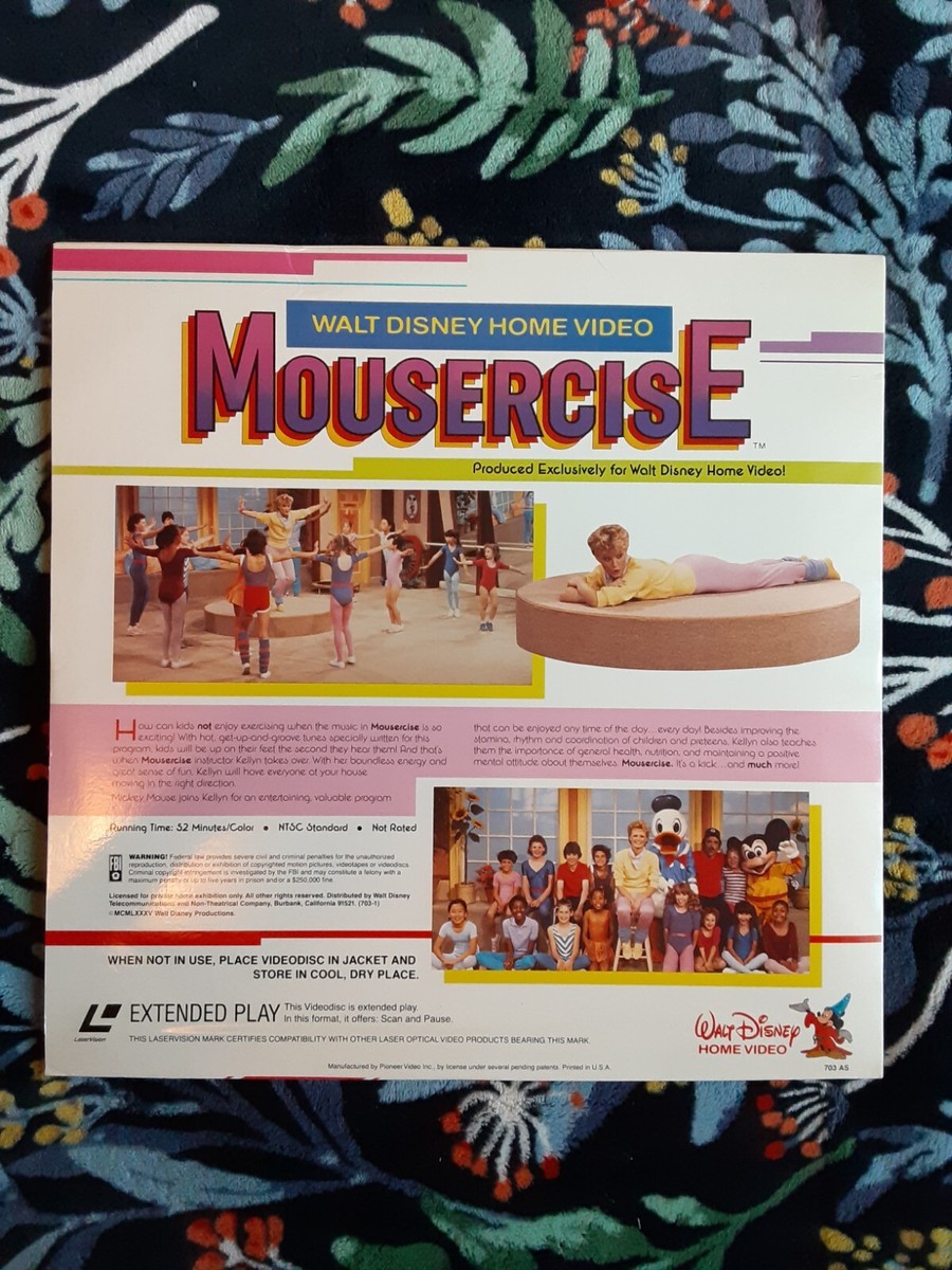 MOUSERCISE LASERDISC/KELLYN PLASSCHAERT/WALT DISNEY HOME VIDEO/NOT