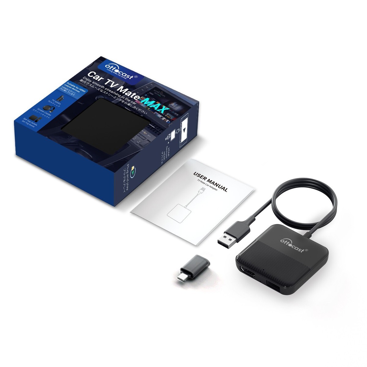 3-in-1 Ottocast Express Car TV Mate HDMI Input Wireless Carplay