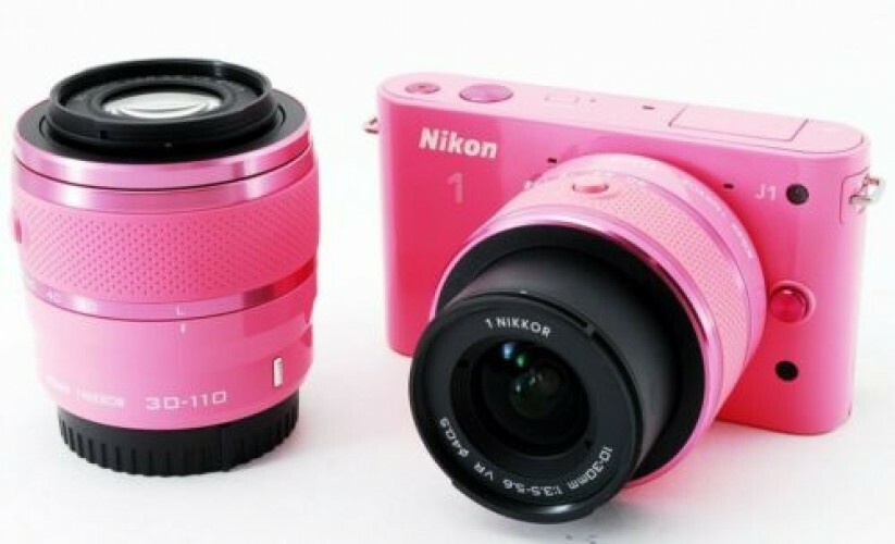 Nikon 1 J1 Digital Camera *Pink w. VR 10-30mm lens and VR 30-110mm