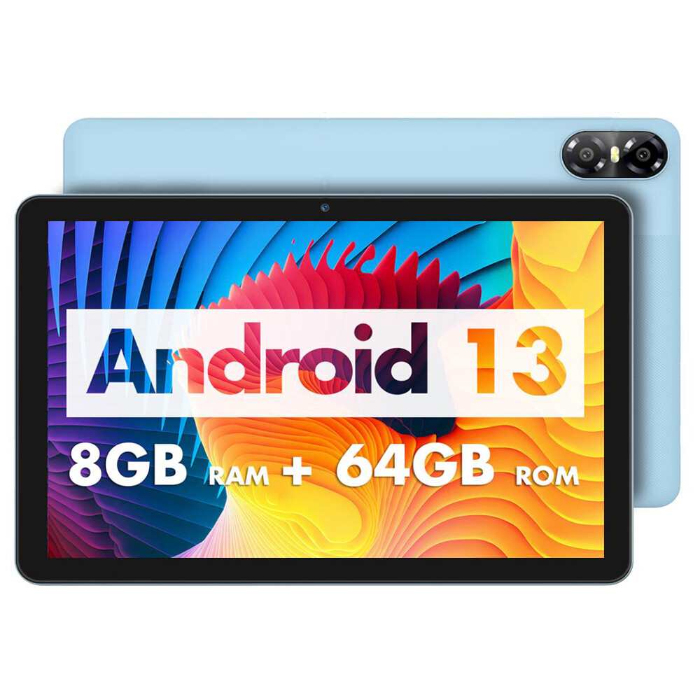 PRITOM Android 13 Tablet 10 inch Tablet Octa-Core 5G WiFi 8(4+4)GB