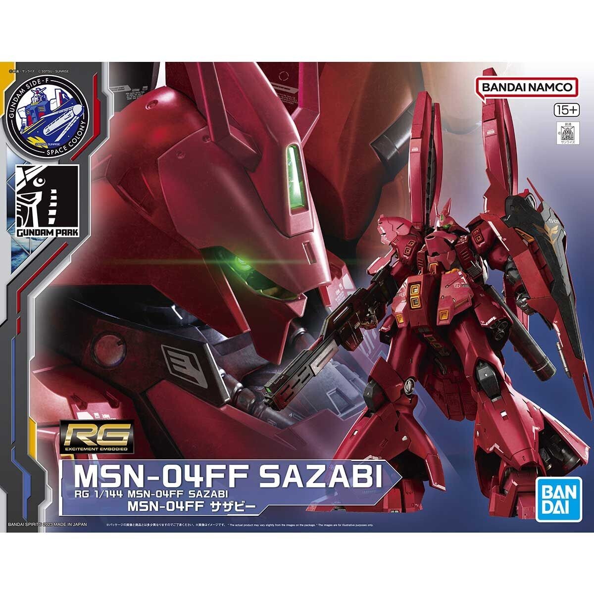 BANDAI Gundam SIDE-F Limited RG MSN-04FF SAZABI 1/144 Scale Japan