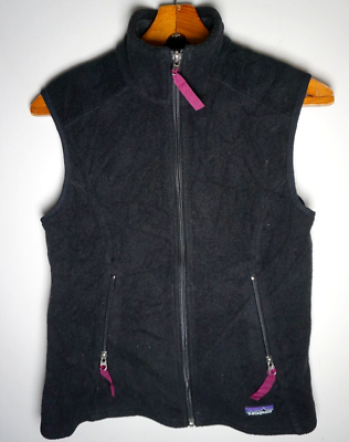 Vintage Patagonia Synchilla Fleece Vest Medium Womens Black Full