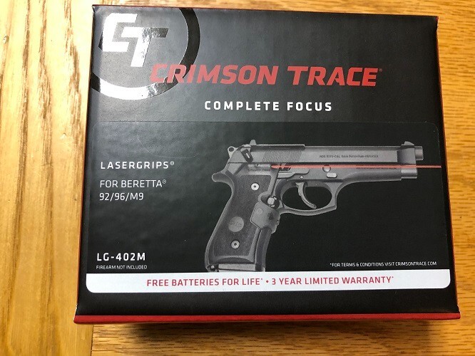実物】ベレッタ92F用 CTC レーザーグリップCRIMSON TRACE 実物