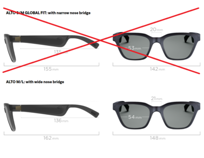 Bose Frames Alto Black Audio Sunglasses M/L - Unused Local Samples