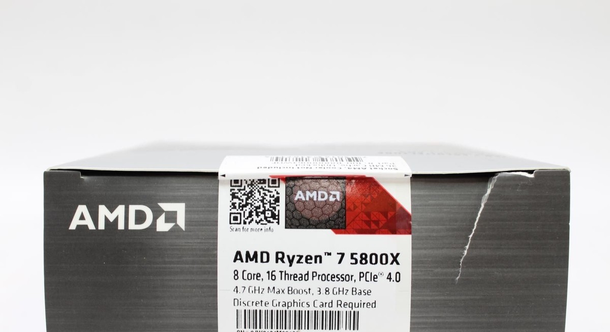 AMD Ryzen 7 5800X Processor (4.7GHz, 8 Cores, Socket AM4) Box