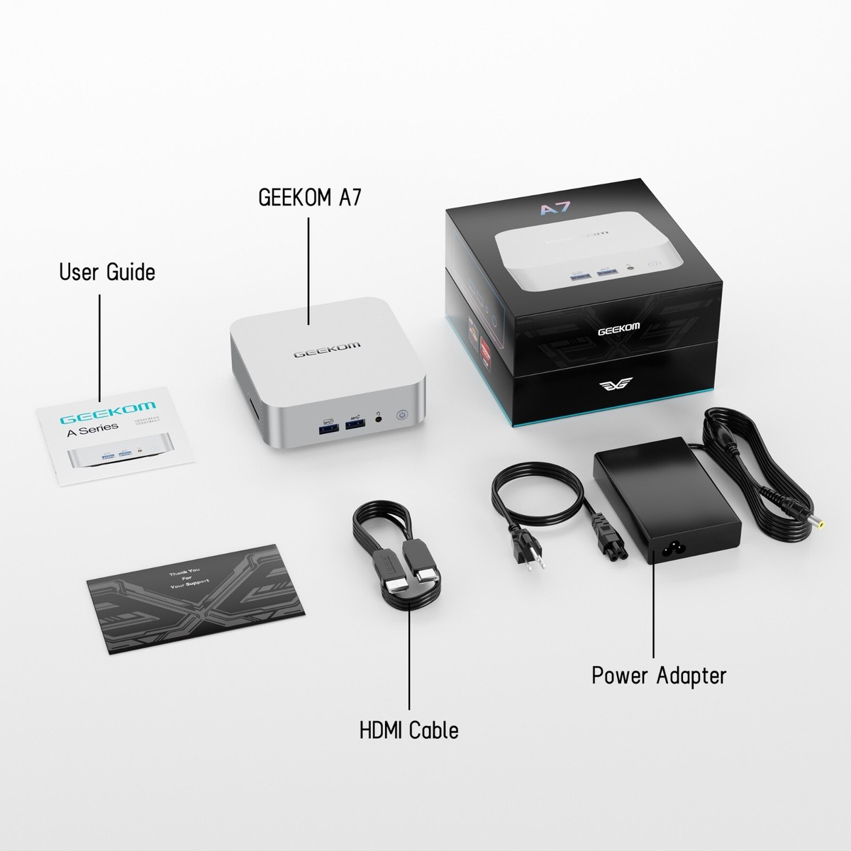 GEEKOM A7 Mini PC, AMD Ryzen 9 7940HS, 32GB DDR5 RAM, 2TB SSD