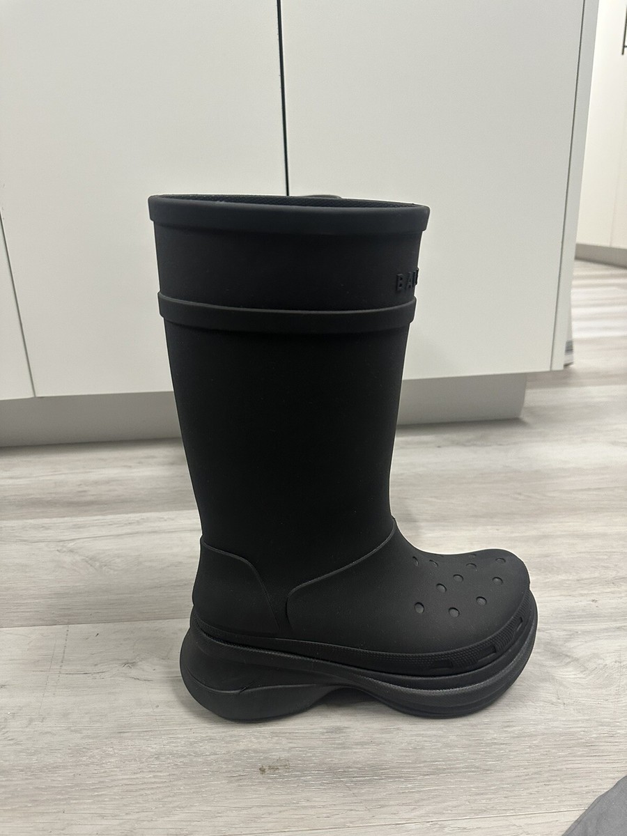 balenciaga X Croc Boots Size 42 Black | eBay