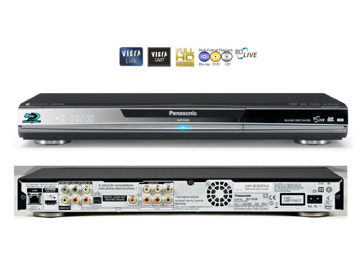Panasonic Multiregion DMP-BD80 Blu-Ray 7.1 DVD Player Full HD USB