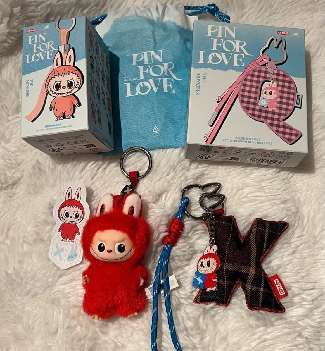 Pop Mart Labubu V4 Pin for Love Red “X