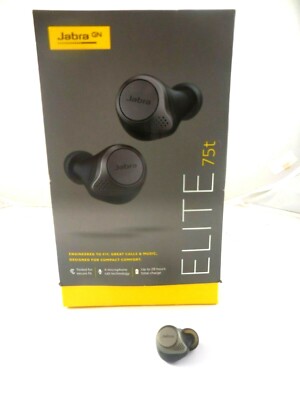 Jabra Elite 75t Titanium Black Wireless Headphones - Titanium
