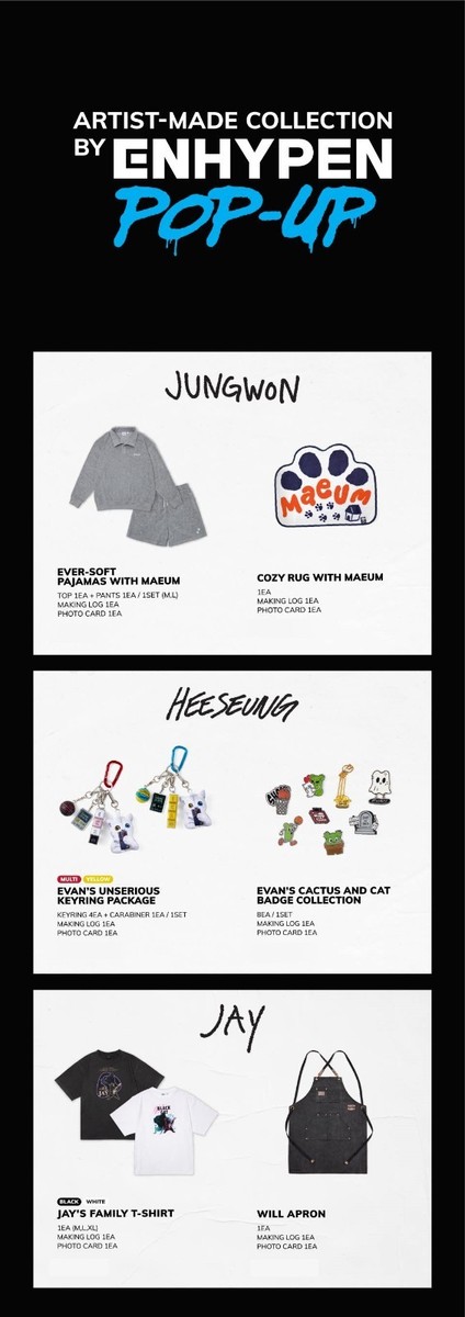 In Stock ] Artist-Made Collection by ENHYPEN OFFLINE POP-UP