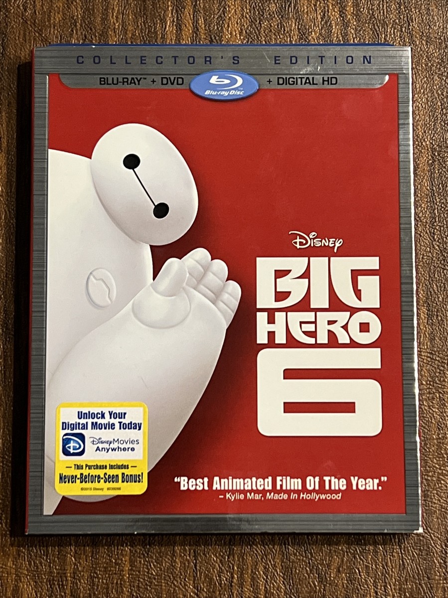 Big Hero 6 (Blu-ray/DVD, 2015, 2-Disc Set, No Digital Copy