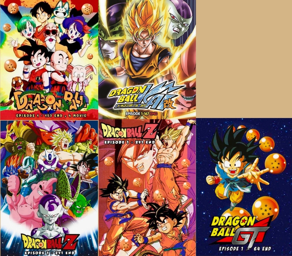 Dragon Ball Series: (First Series + Z + GT + KAI) ~ All Region