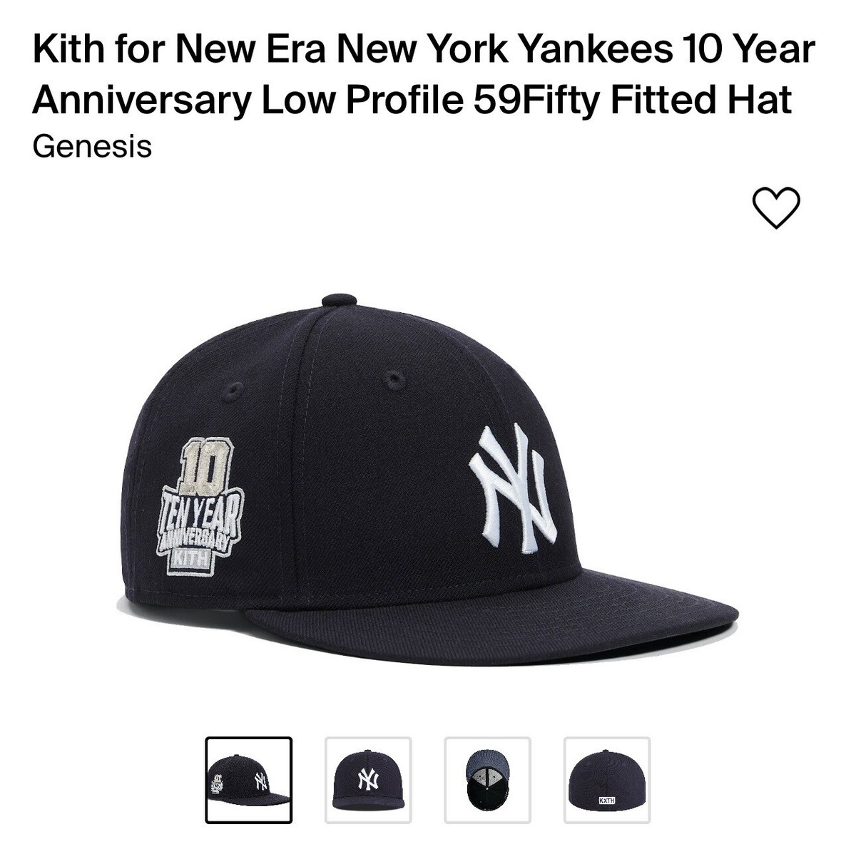 Kith Saddle 10th Anniversary New Era New York Yankees 7 5/8 Hat