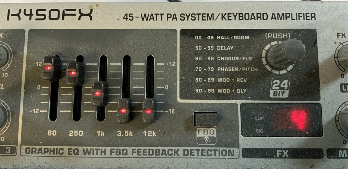 Behringer Ultratone K450FX Keyboard Amp/PA System-O4B | eBay