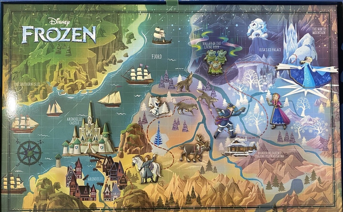 D23 Expo 2024 Disney Pin MOG WDI Maps Frozen Box Set LE 400 | eBay