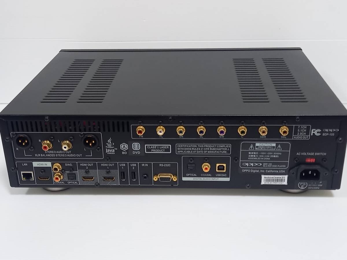 Oppo BDP-105 3D Blu-ray Player Home Audio Black Very Good