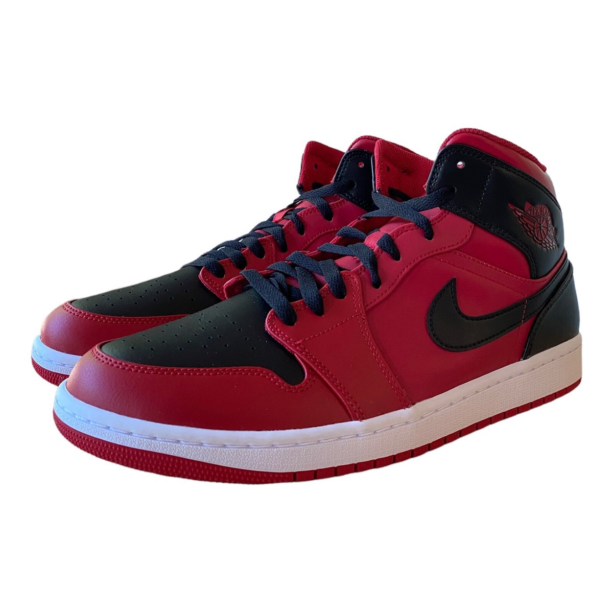 Nike Air Jordan 1 Mid 'Reverse Bred' Shoes 554724-660 - Men's Size