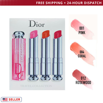 Dior Addict Lip Glow Balm Trio (001 Pink, 004 Coral, 012 Rosewood