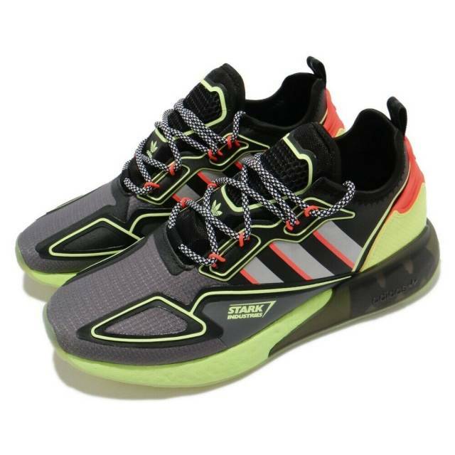 MENS ADIDAS ZX 2K BOOST MARVEL TONY STARK IRON MAN GREY VOLT