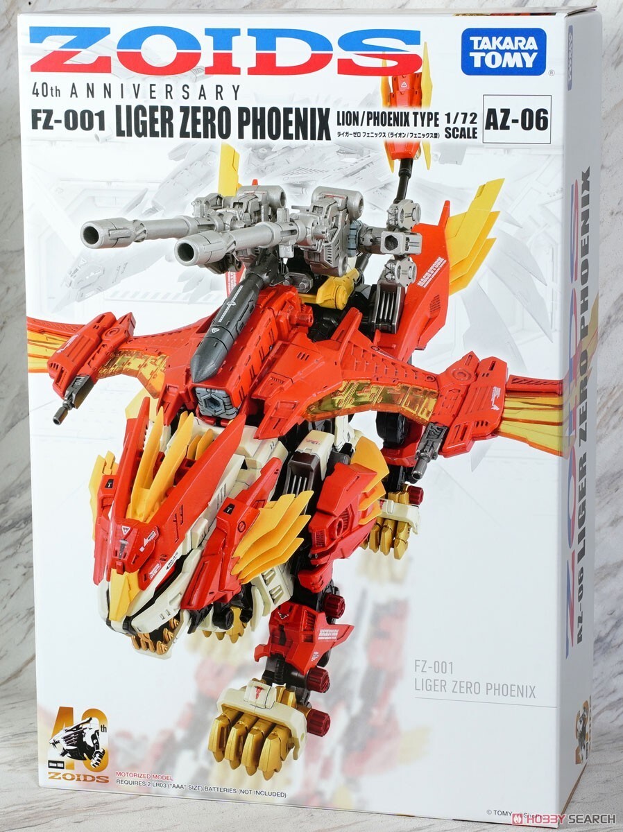 TAKARA TOMY ZOIDS 40TH ANNIVERSARY AZ-06 FZ-001 LIGHT ZERO PHOENIX