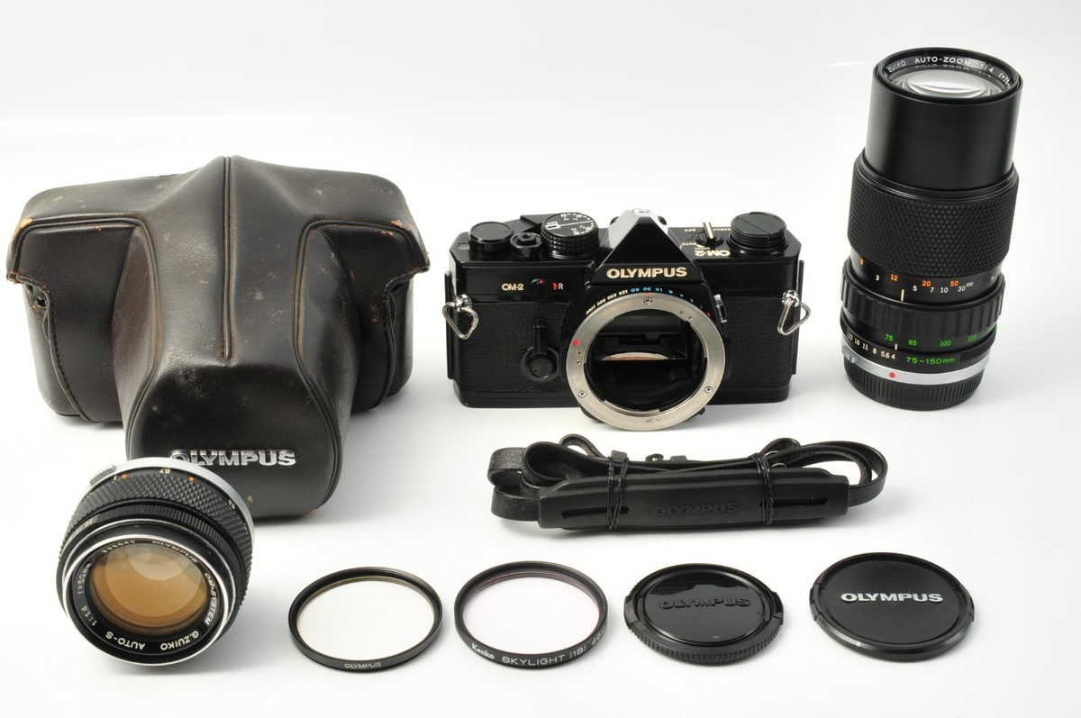 Olympus OM-2 Film Camera G.Zuiko 50mm f1.4 ZUIKO 75-150mm f4【Exc+