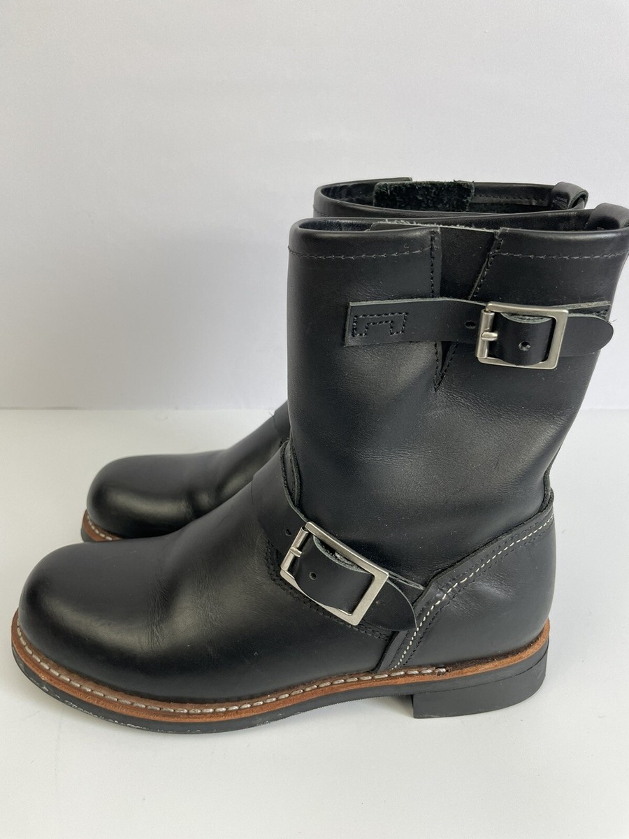 Red Wing Shoes Short Engineer Womens 7B Black Boundary Leather