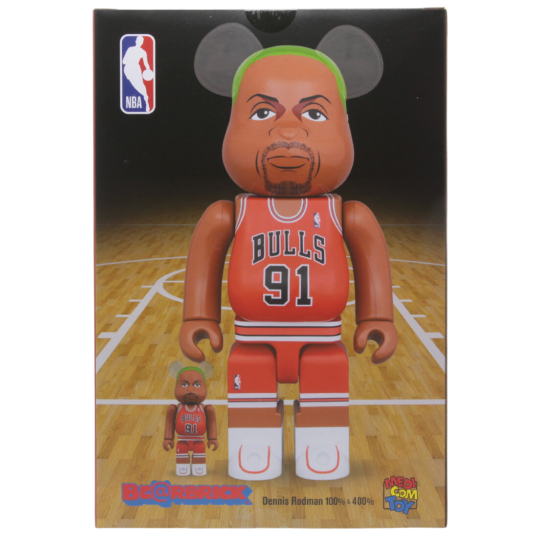 Medicom BE@RBRICK NBA Dennis Rodman 100% 400% Bearbrick Figure Set