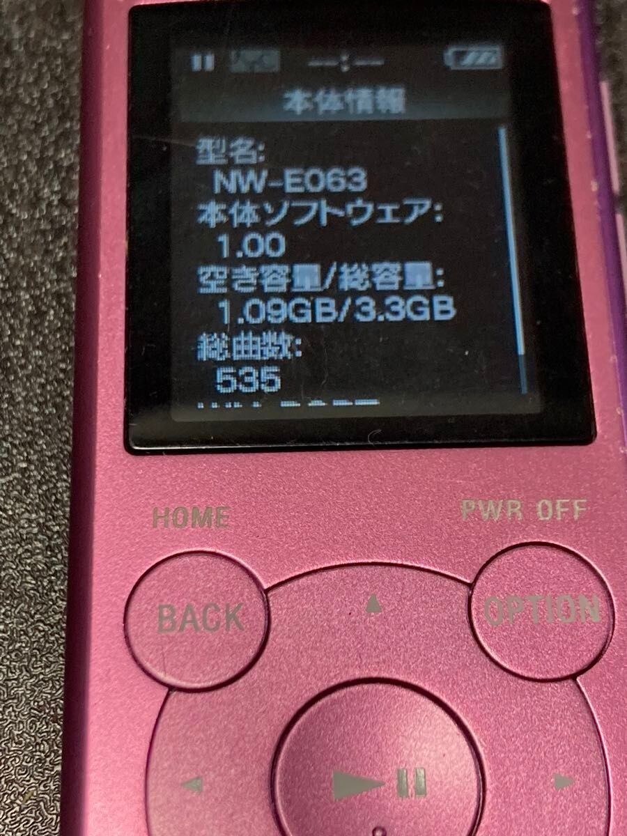 Sony Walkman NW-E063 MP3 Digital Media Player Pink Good | eBay