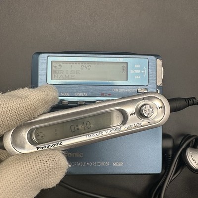 Panasonic SJ-MR240 Portable MD Recorder WALKMAN Blue Tested