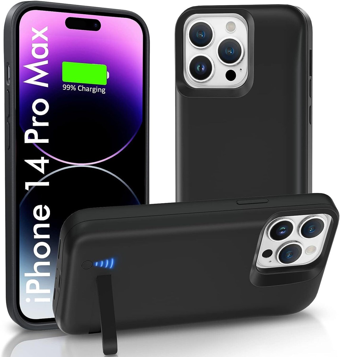 Battery Case for iPhone 14 Pro Max Charging Cover with Kickstand