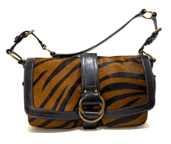 RARE COACH LTD Y2K CHELSEA FIELD POCKET HAIRCALF ZEBRA STRIPE