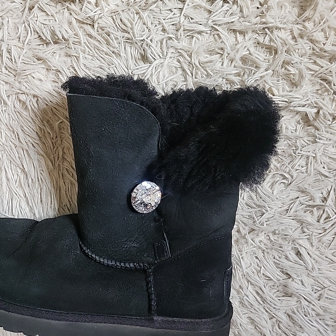 UGG Bailey Button Bling Boots Black Size 7 | eBay
