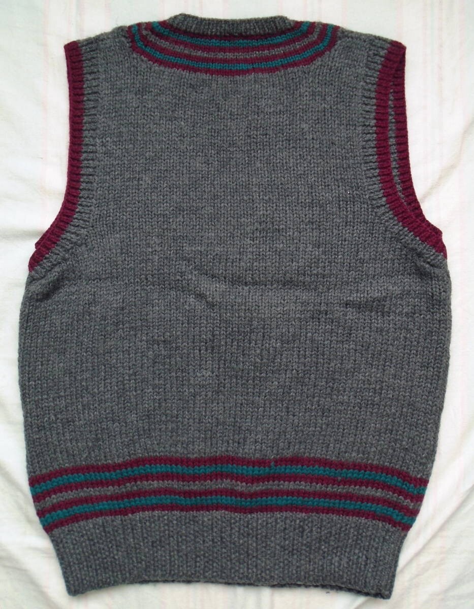 Vintage 80s Brooks Brothers Large Handknit Cable Knit Wool Sweater