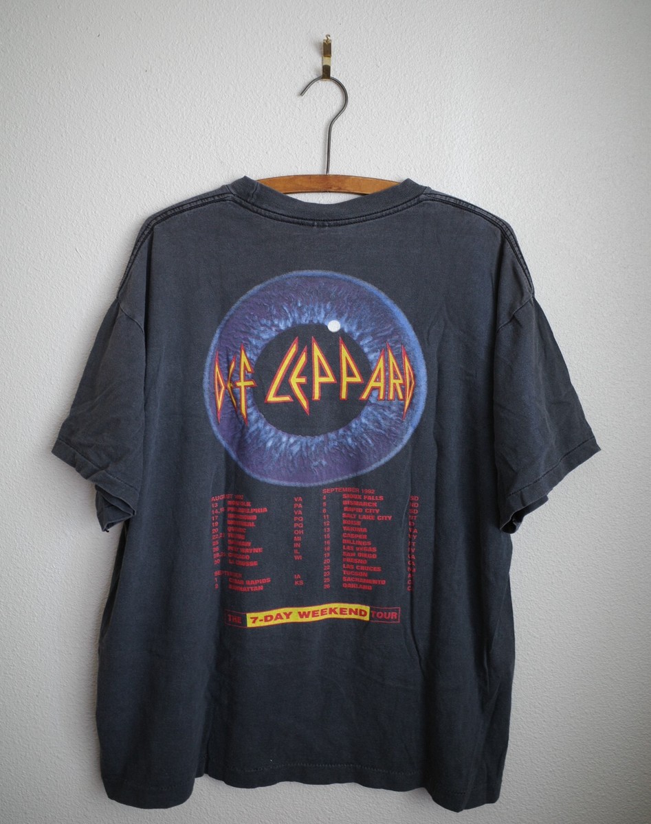 Vintage 90s Def Leppard Adrenalize 7-Day Weekend Tour Giant T