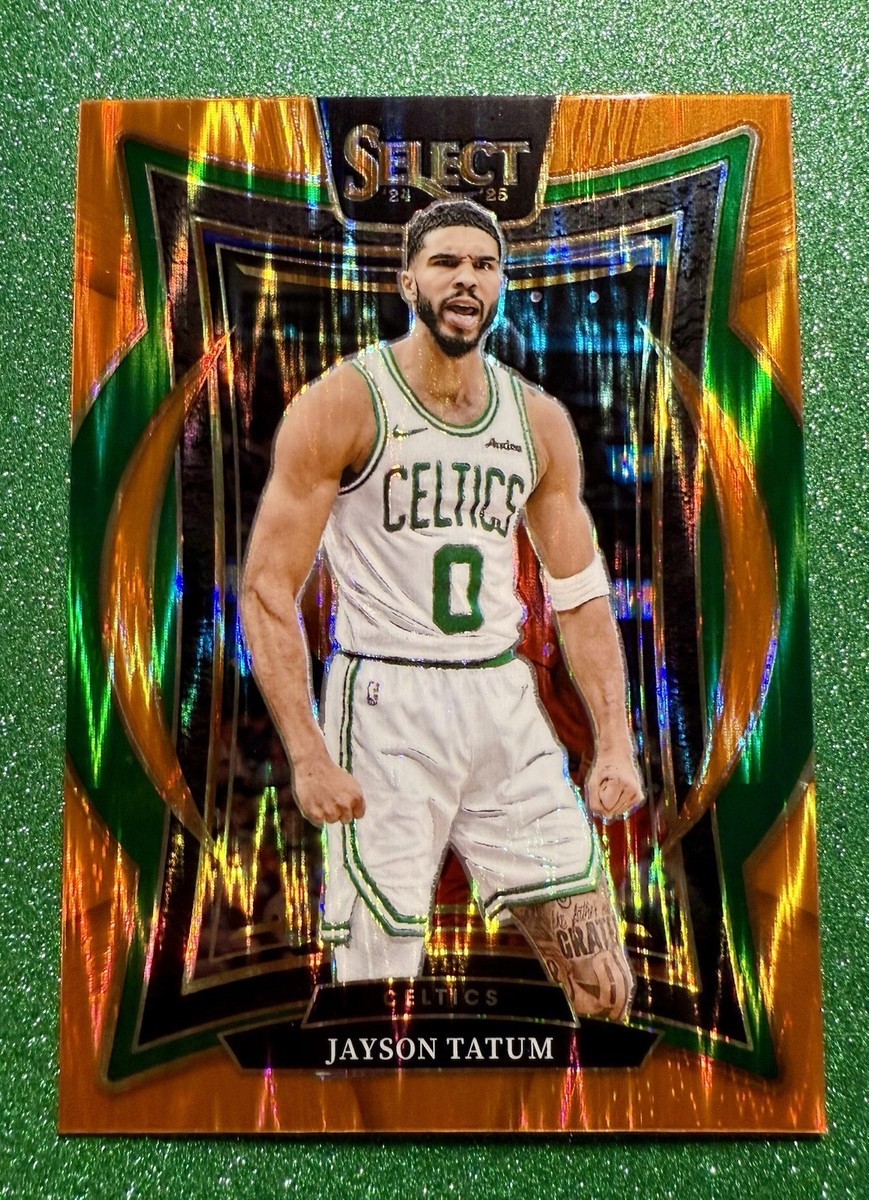 JAYSON TATUM 2024-25 PANINI SELECT #2 CONCOURSE ORANGE FLASH PRIZM