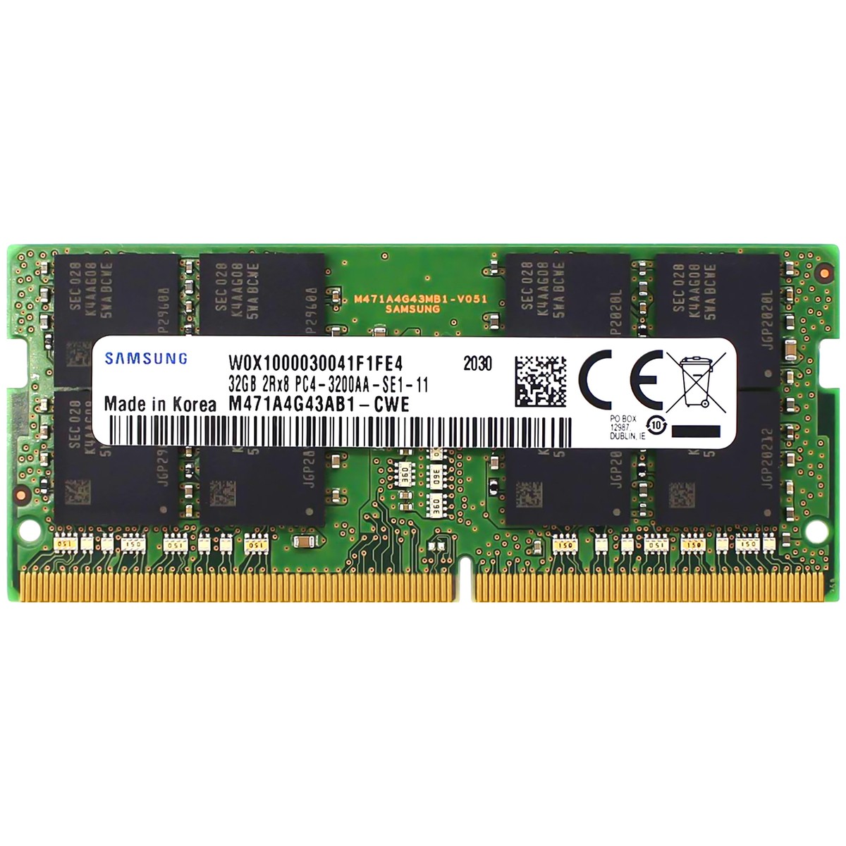 Samsung 32GB DDR4 SODIMM 3200 MHz PC4-25600 Laptop Memory RAM