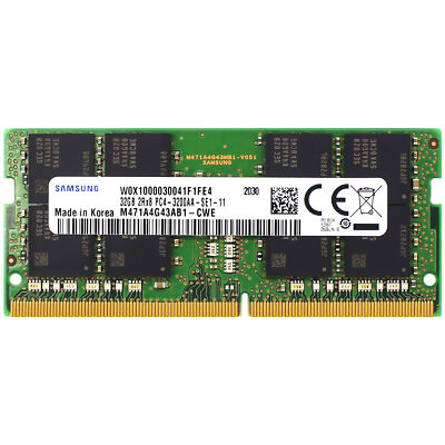 Samsung 32GB DDR4 SODIMM 3200 MHz PC4-25600 Laptop Memory RAM
