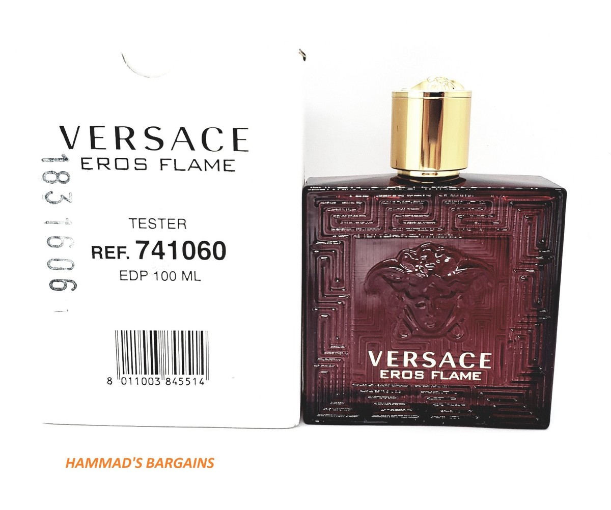 VERSACE EROS FLAME EDP 3.4 OZ / 100 ML FOR MEN WITH CAP (NEW IN