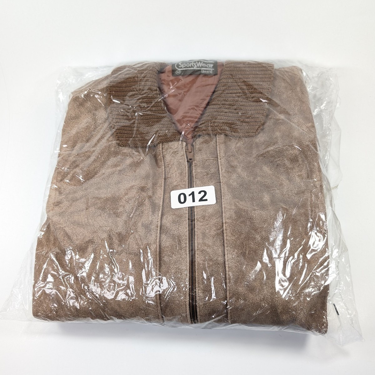 Vintage 70s SEARS Sportswear Mens Suede Leather Knit Sweater